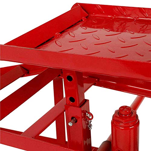 TYFYB 2 Pack 10000lbs Capacity Low Profile Car Lift Service Ramps Truck Trailer Garage Automotive Hydraulic Lift Repair Frame Lift Height Hydraulic Vehicle Ramps Red Red-2 Pack