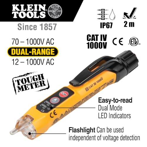 Klein Tools CL220VP Electrical Test Kit with Digital Clamp Meter, Non-Contact Voltage Test Pen, GFCI Outlet Tester, AC/DC Voltage Tester - size: Premium Test Kit