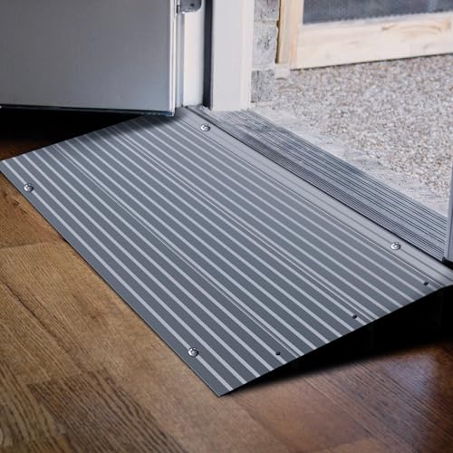 Nilight Door Threshold Ramp, 3" Rise Portable Aluminum Wheelchair Door Entry Ramps for Doorways Stairs Home Steps - size: 3" Rise