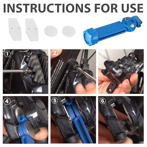 Bike Brake Pad Spreader Tool, Bicycle Hydraulic Disc Brake Piston Reset Tool with Carbon Steel, Piston Caliper Resetter for Mountain and Road Bike