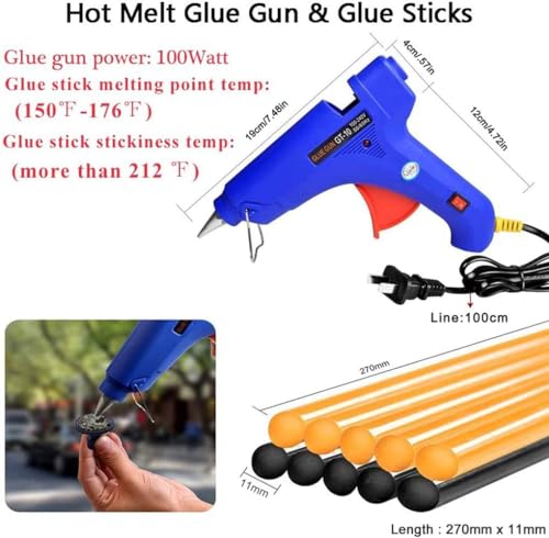 GLISTON Auto Dent Puller Kit with Golden Lifter Dent Remover, Car Body Slide Hammer Paintless Dent Repair Set for Vehicle Dent Removal