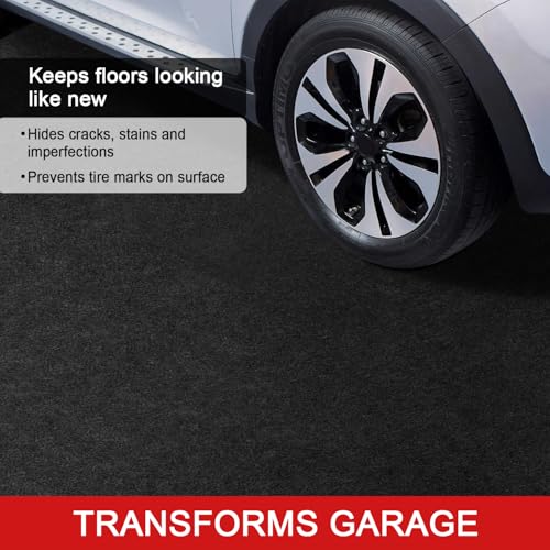 Extra-Large Garage Mat 22' x 8'10" - Durable Oil Mat for Garage Mats for Floor Under Car, Washable Garage Rug, Absorbent Floor Mats with Waterproof Liner, Garage Carpet, Oil Change Pad, Car Rug - size: 8'10" x 22' (Rectangular)