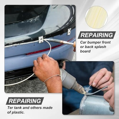 Plastic Welding Rods, Welder Rod High-Strength Waterproof Fit for Repairing Plastic - color: Beige