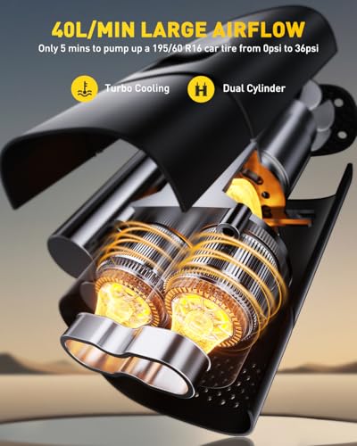 AUXITO Tire Inflator Portable Air Compressor - size: 7800mAh