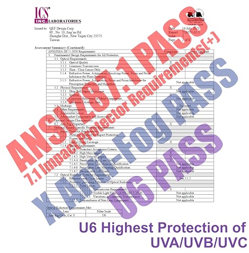 HTS HUNTERSKY Super Flexible Lightweight Anti Fog Wrap-Around U6 Clear Shooting Safety Glasses with ANSI Z87.1 Scratch Resist - color: Light Pink / Clear (1 Pack)