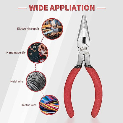 Needle Nose Pliers, 5 Inch, 5 Pack, Jewelry Making Tools | Small Needle Nose Pliers for Cutting and Bending Wire, Small Pliers for DIY, Crafts, Jewelry Making - color: 5 Pcs