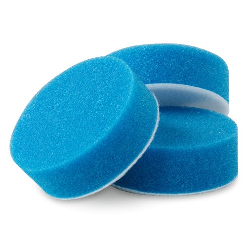 Griot's Garage 3" Blue Applicator Pads for Car Detailing, Foam Sponges for Use with Liquid, Gel, and Cream Dressings, and More, 11249, Set of 3