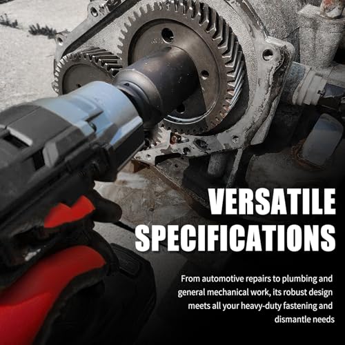 32 mm Socket 1/2 Drive with 6 Point Design,1/2 Drive Anti-Rust 32mm Axle Nut Socket for Shaft Nut Quick Dismantle,Professional Deep Impact Sockets Set Automotive Tools