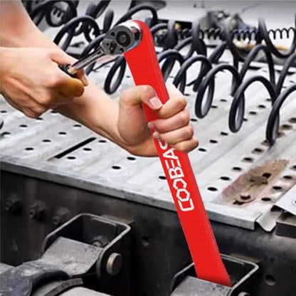 coobeast Red Offset Extension Wrench Impact Ready Socket Wrench Extender Tool with Versatile 1/4", 3/8", and 1/2" Square Drive Adapters, Universal Extensions Wrench for Small Place - color: Red, size: 13.4 inch