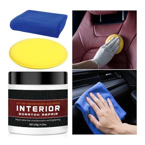 Car Scratch Repair Kit - 2026 Upgraded，Interior Scratch Remover for Car Dashboards, Plastics, and Leather, Long-Lasting Protection and Gloss Enhancement - 4.23 oz