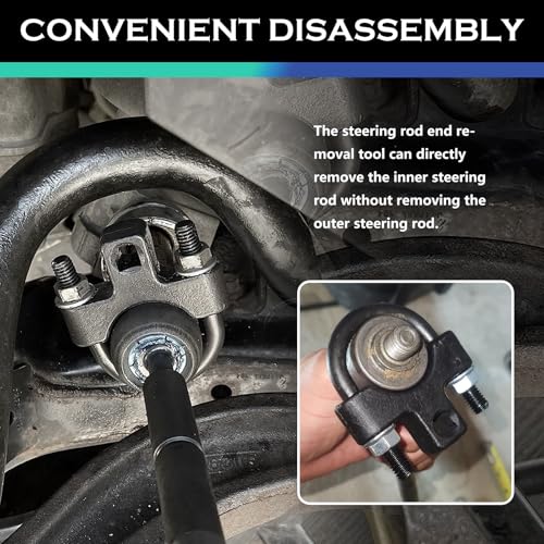 3/8" Drive Inner Tie Rod Removal Tool,U-Shaped Low-Profile Inner Tie Rod Tool with Non-Slip Teeth,Universal Ties Rods End Removals Tools Car Tools for Car Truck SUV