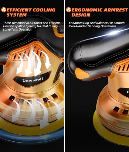 2026 Buffer Polisher, 8-Speed 1200W Power with 2 Batteries & LED Display - Complete Car Buffer Polisher Kit, DA Orbital Buffer for Car Cleaning Kit for Detailing, Polishing,Waxing & Scratch Removal