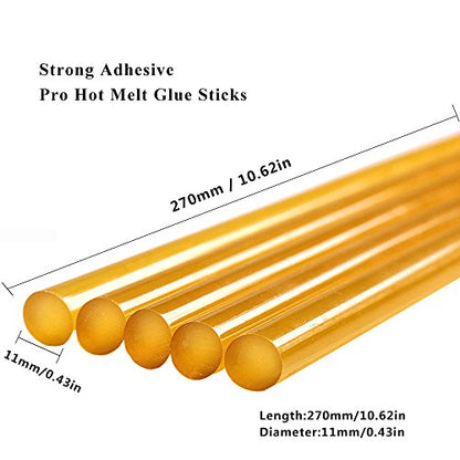 Dent Repair Glue Sticks, Gliston Paintless Dent Puller Tool Glue Stick for Hot Glue Gun Car Repair Dent Rmover Tool Set - 10 PCS Yellow Glue Sticks - color: yellow