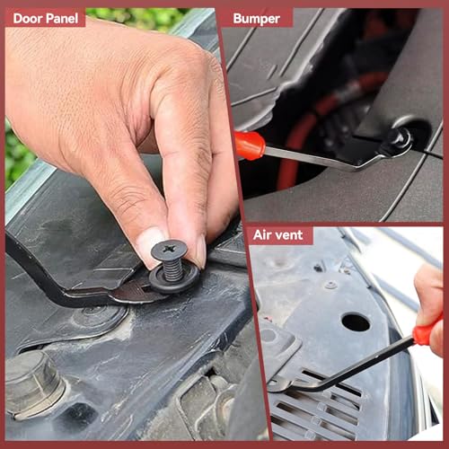100Pcs Auto Body Panel Fasteners & Push Pin Rivets - 6 Sizes Bumper Fender Flare Retainer Clips. Plastic Expansion Screws Replacement for GM Ford Toyota Honda (100Pcs) - style: 100pcs