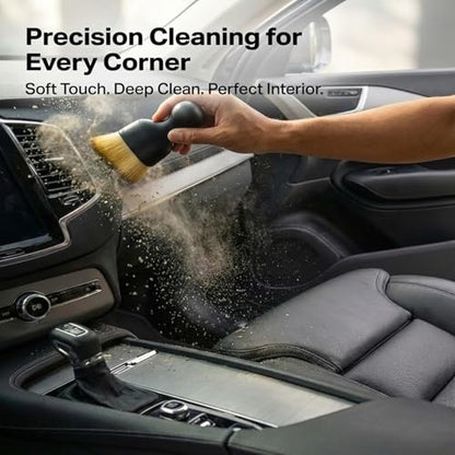 Car Detailing Brush Set, Soft Bristle Interior Cleaning Brushes for Car Dust Removal, Dashboard, Air Vent and Seat Crevice Cleaning (4Pcs Long Handle) - color: 4Pcs Long Handle