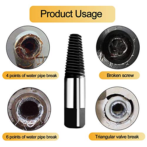 8Pcs Broken Bolt & Screw Extractor Set 1/8"-3/4" for Plumbing & Auto Repair, Fits stripped rusted fasteners | Left Hand Spiral Remover Kit, with storage case, removes broken water pipes & damaged bolts for DIYers & mechanics - size: A 1/8”- 3/4”