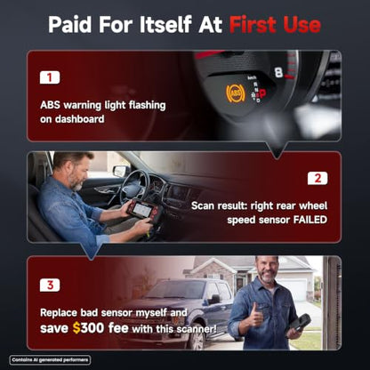 FOXWELL Car Scanner NT604 Elite OBD2 Scanner ABS SRS Transmission | Check Engine Code Reader for Cars and Trucks, Diagnostic Scan Tool with SRS Airbag, Automotive Diagnostic Tool with Live Data
