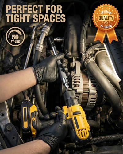 1/2" Offset Extension Wrench for Electric Drill with 3/8", 1/4" Adapters,Impact Ratchet Extender for Tight Spaces - style: 1/2"