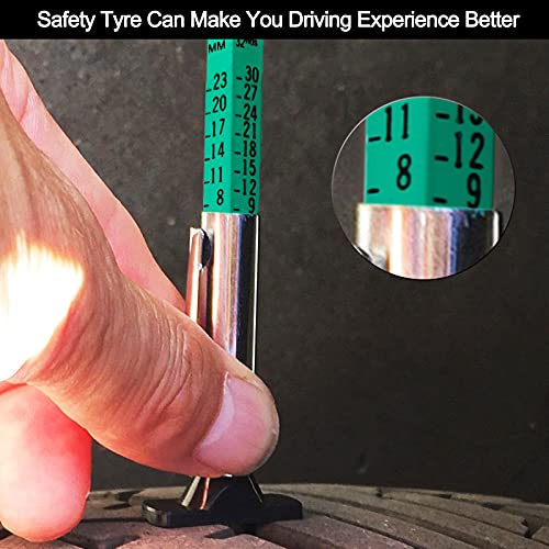 GODESON Tire Tread Depth Gauge,Two-Sided Smart Color Coded Tire Tread Depth Measurement Tool, Tire Wear Gauge in 32nds(Pack of 2) - size: Pack of 2, style: Two-Sided Tire Tread Depth Gauge
