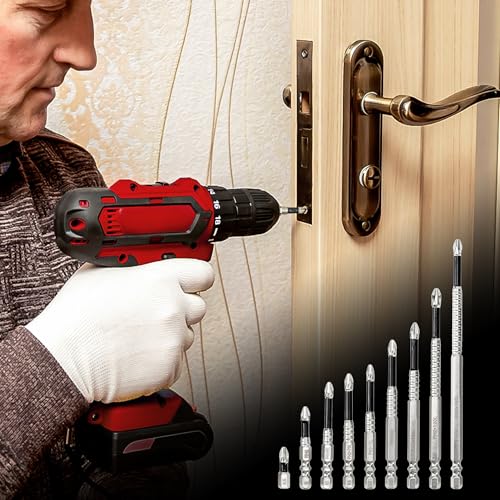 9PCS High Magnetic Screwdriver Drill Bit Set 2025 Upgrade, Premium Universal Strong Durability Anti-Slip Anti-Shock Impact Driver Bit for Home DIY Profession, Electric Screwdriver Hexagonal Shank
