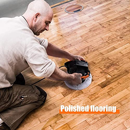 Waxer Polisher 1.1Amp, 10-Inch Dual Action Random Orbital Car Buffer Polisher Waxer, 10Ft Power Cord, Variable Speed, With Polisher Pad Bonnets and Gloves, Ideal for Car Waxing - TCP01A