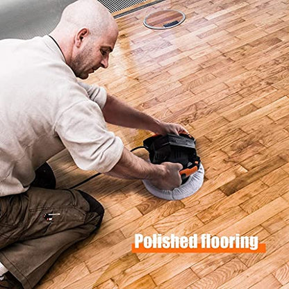 Waxer Polisher 1.1Amp, 10-Inch Dual Action Random Orbital Car Buffer Polisher Waxer, 10Ft Power Cord, Variable Speed, With Polisher Pad Bonnets and Gloves, Ideal for Car Waxing - TCP01A