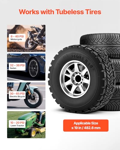 VEVOR Portable Tire Bead Seater, 1.6 Gal / 6 L Air Bead Blaster, Handheld Tire Inflator Tool, 87-116 PSI Operating Pressure, Trigger Seating Inflator for Car, Compact SUV, Light Truck, E-Bike, RV, ATV - size: 1.6 Gal / 6 L