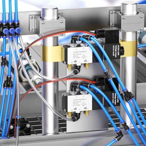 TAILONZ PNEUMATIC 1/8'' 1/4'' 5/16'' 3/8'' 1/2'' OD Straight Push to Connect Fittings Push Connectors Plastic Quick Release Connectors Air Line Fittings 50PCS - size: 1/8''OD/1/4''OD/5/16''OD/3/8''OD/1/2''OD, style: 50PCS