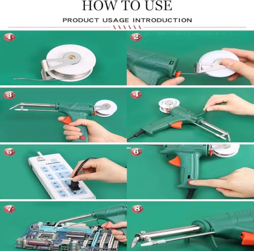 Multi-function Soldering Iron Kit, 300-580°C Adjustable Digital Soldering Gun w/Detachable Stand - color: # a