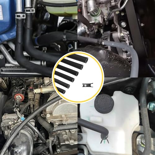 Unicaravan Silicone Vacuum Hose Kit 3.3FT 6PCS Vacuum Lines Automotive Kit 1/8" 5/32" 3/16" 1/4" 5/16" 3/8" With Tube Cutter, Matte Black Tubing, Automotive Marine & Industrial Use - size: 6Size(1/8"~3/8") - 3.3FT + tube cutter