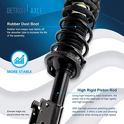 Detroit Axle - 2 Rear Ready Struts for Chevy Classic Malibu Pontiac Grand AM Olds Alero Cutlass Struts w/Coil Spring Assembly Replacement Quick Install Ready Struts Shocks Assembly - size: 171686 x2/PAIR