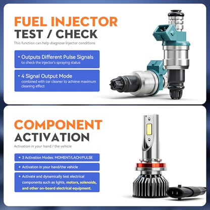 Automotive Power Circuit Probe Tester Kit VDIAGTOOL V500, 9-30V Car Electric Circuit Tester, Short/Open Circuit Finder, Oscilloscope/Multimeter/Injector/Relay Tester, Component/Fuse/Trailer/AC/DC Test