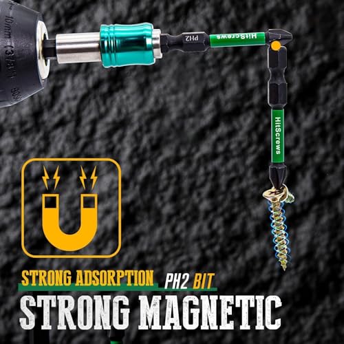 PH2 Phillips Bits #2 – 10 Pack 6" Extra Long Impact Driver Bits,S2 Steel Magnetic Screwdriver Bits for Power Tools and Screw Guns - size: 6"-10pcs