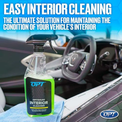 Optimum No Rinse Version 5 (32 Oz) with Optimum Interior Cleaner (17 Oz) Bundle – ONR Rinseless Car Wash with 17 oz Auto Interior Cleaning Solution for Leather, Upholstery, Carpet, and Interior Trim - style: ONR & Interior Cleaner