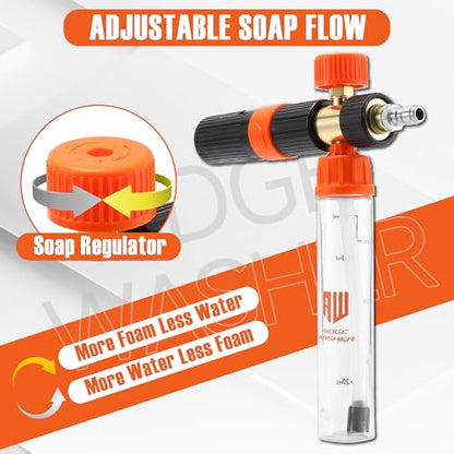 RIDGE WASHER Mini Foam Cannon Gun with Dual Connector, 100 ML | No Dilution Required, 1/4" Quick Connect, 4000 PSI - size: 100 ML