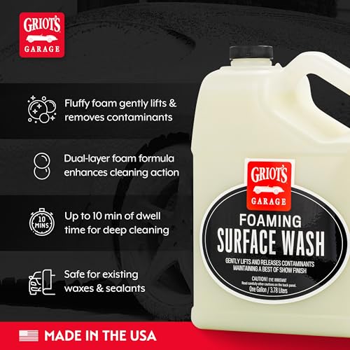 Griot's Garage BOSS Foaming Surface Wash for Car Cleaning and Detailing, Compatible with the BOSS Foam Cannon Auto-Mix System, One Gallon - size: 128 Fl Oz (Pack of 1)
