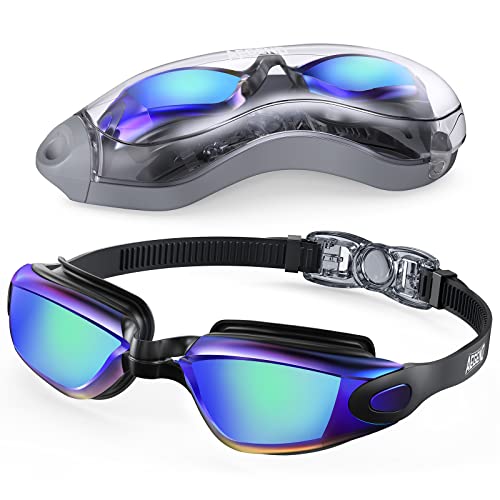 Aegend Swim Goggles, Swimming Goggles No Leaking Full Protect Adult Youth - color: Green Blue