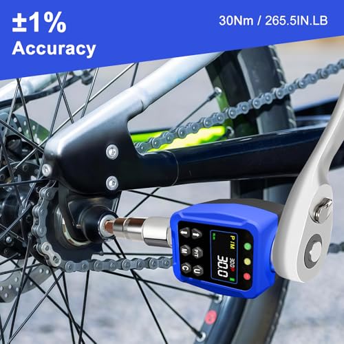 Digital Torque Adapter 1/2" Drive 1.1-22 Ft-lb/1.5-30 Nm, Digital Torque Wrench Converter with LCD Display ±1% Accuracy, for Bike & Motorcycle Maintenance DIY - size: 1/2" 1.1-22 FT.LB Digital Torque Adapter