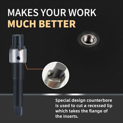 M14X1.5 Thread Repair Kit with Insert HSS Drill, Tap, Counterbore, Installation Driver,Tap Guides, Metric, 10PCS Stainless Steel Insert M14X1.5X 9.4MM
