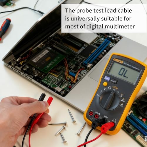 Multimeter Test Lead Kit, Piercing Probes, 4mm Plug Test Strips, Large Alligator Clips, Etc., Suitable for Multimeter and Voltmeter Testing and Electronic Repair(13 Pack) - size: 13 Pcs Kit