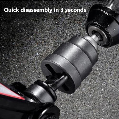 Drill Adapter Jack Socket - Quick Connect Lifting Tool | Electric Socket Adapter for Vehicle Maintenance, Tire Work, Road Trip Kit, Beginners, Mom, Compact Car Repair Accessory for Home Gara