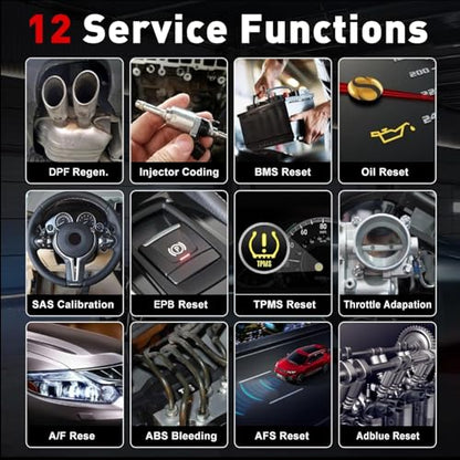 LAUNCH CRP129I V2.0 OBD2 Scanner, New Upgrade of CRP123 Diagnostic Tool for Car, ABS/SRS/AT/Engine Code Reader, 12 Reset Functions, FCA AutoAuth & Auto VIN, CANFD & DoIP, Lifetime Free Updates