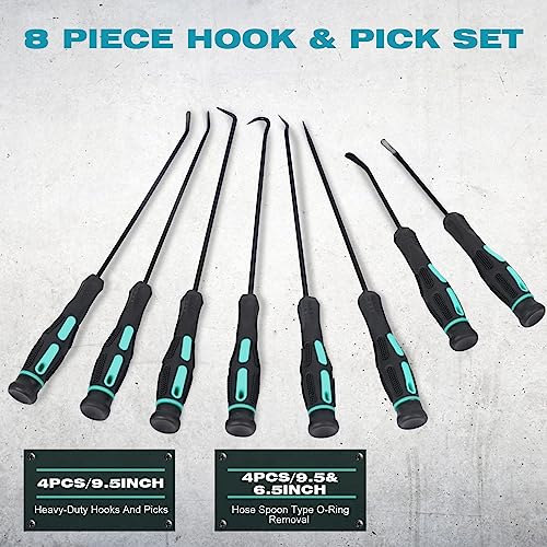 FTIHTRY 8PCS Pick and Hook Set, Pick Tool Set for Car Auto Oil Seal/O-Ring Seal Gasket Pick Mini Hooks Puller Remover