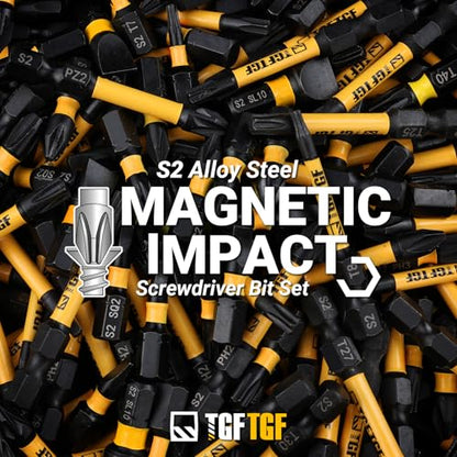 TGFTGF Impact Torx Bit Set 13PCS (TT7-TT40), 3” S2 Steel Security Torx, Tamper Proof Torque Star Bit Set with Magnetic CNC Machined Tips, Impact Screwdriver Bits with Storage Case - size: 3" *13PCS
