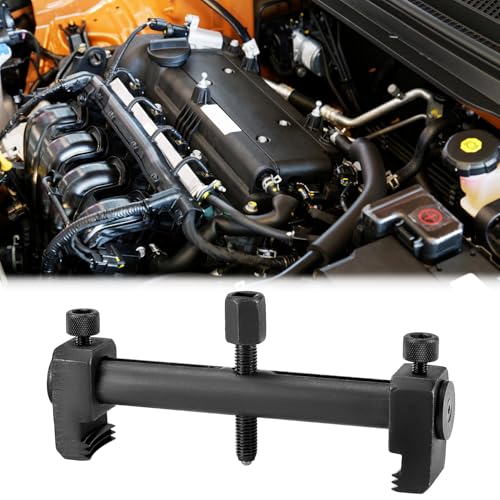 QWORK Universal Ribbed Drive Pulley Crankshaft Remover Tool Puller with Low Profile Arms for Restricted Engine Bays – 6.3” Max Jaw Opening