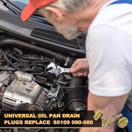 Siptenk 2PCS Universal Oil Pan Drain Plug Replace 65109 090-080 | Oil Drain Plug Fit for 1/2 In. to 3/4 In. or M12 to M18 Hole - color: 2PCS Oil Pan Drain Plug