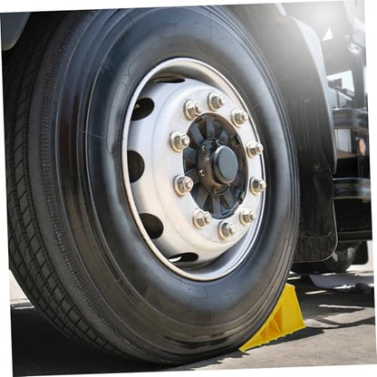 1Pair Heavy Duty Car Wheel Chocks Slip Tire Stoppers for Rvs Campers and Trucks Durable Portable Design Quick Setup for Safety and Stability