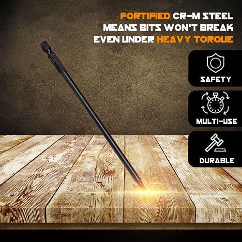 6" Long Allen Hex Bit Set (12 Pack of Drill Bits with Case) 6 Inch Allen Key Hex Bits in The Following SAE Sizes 1/16" 5/64", 3/32", 7/64", 1/8", 9/64", 5/32", 3/16", 7/32", 1/4", 5/16", 3/8 - style: Extra Long Hex Bits