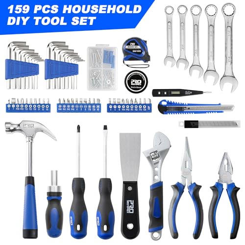 Prostormer 159-Piece Home Tool Set, General Household Tool kit with Storage Case,Household Basic Comlete Home Tool Kit for All Purpose