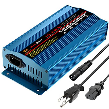 24V 8Amp Battery Charger, Automatic Smart Lead-Acid Battery Trickle Charger Maintainer with XLR Connector for Wheelchair, Sealed AGM Battery,Car Boat,Lawn Mower